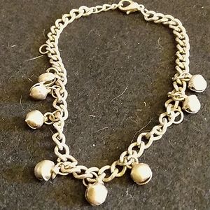 Gold plated necklace with little bells  8"